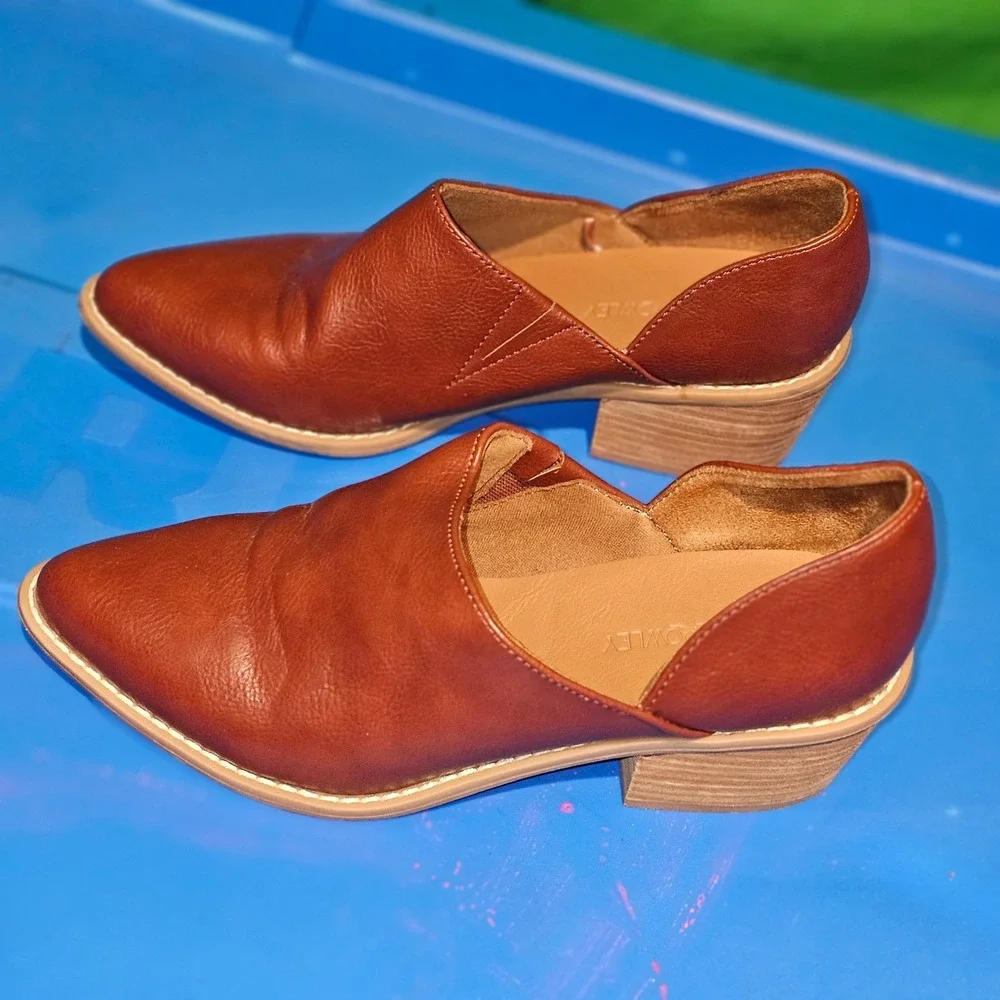Cynthia Rowley Womens Brown Eddie‎ Low-cut Faux Leather Booties 9